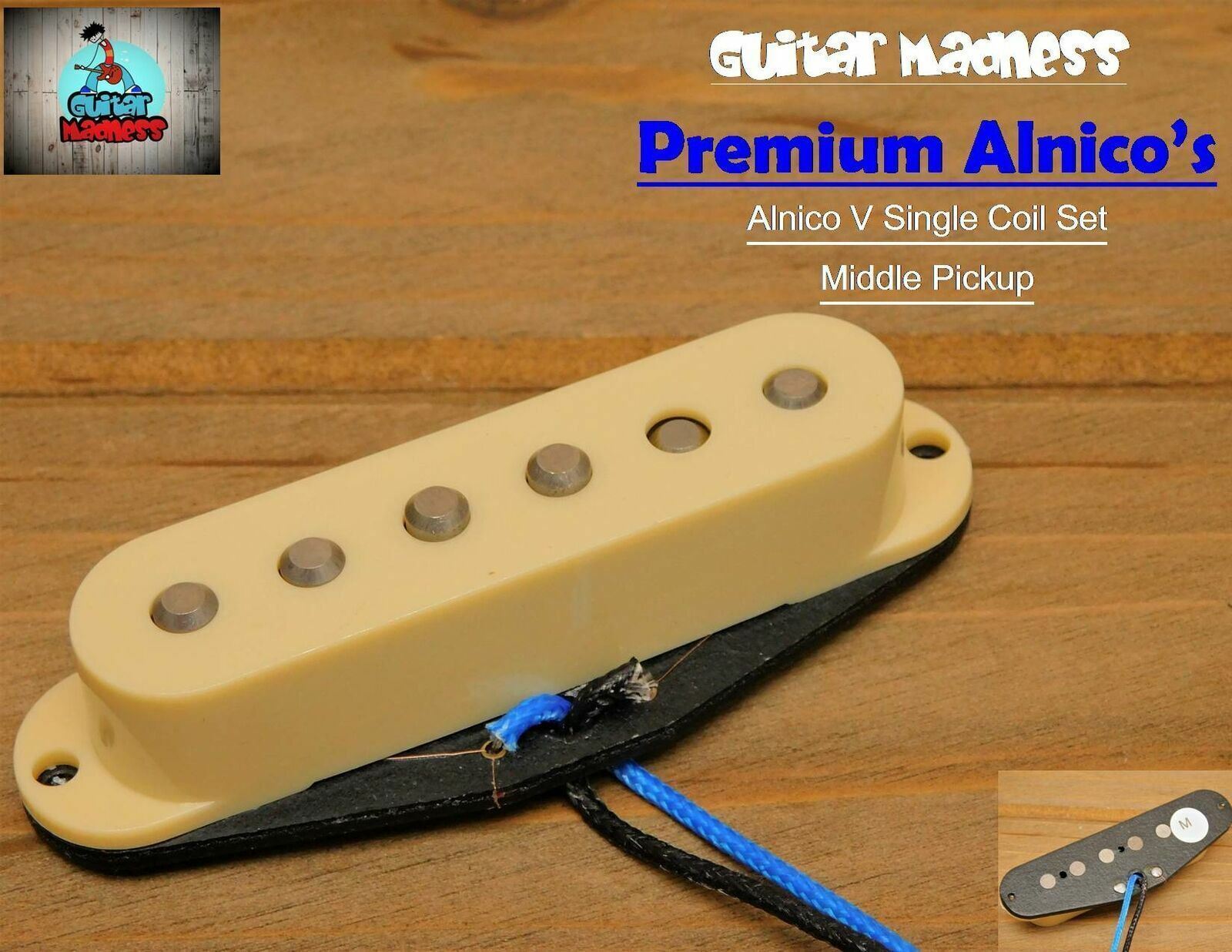 G.M. Premium Alnico's Cream Strat Stratocaster® Middle pickup RWRP For Fender