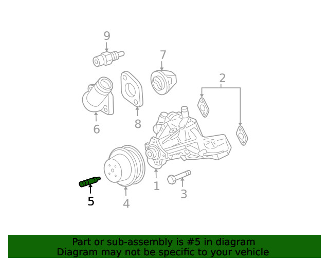 Genuine GM Pulley Stud 15602418