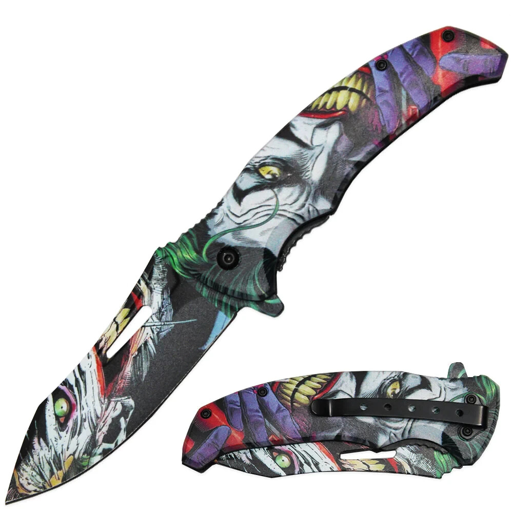 The Joker Fantasy Double Sided Printed Handle Assist-Open JK 6417-1 4.5