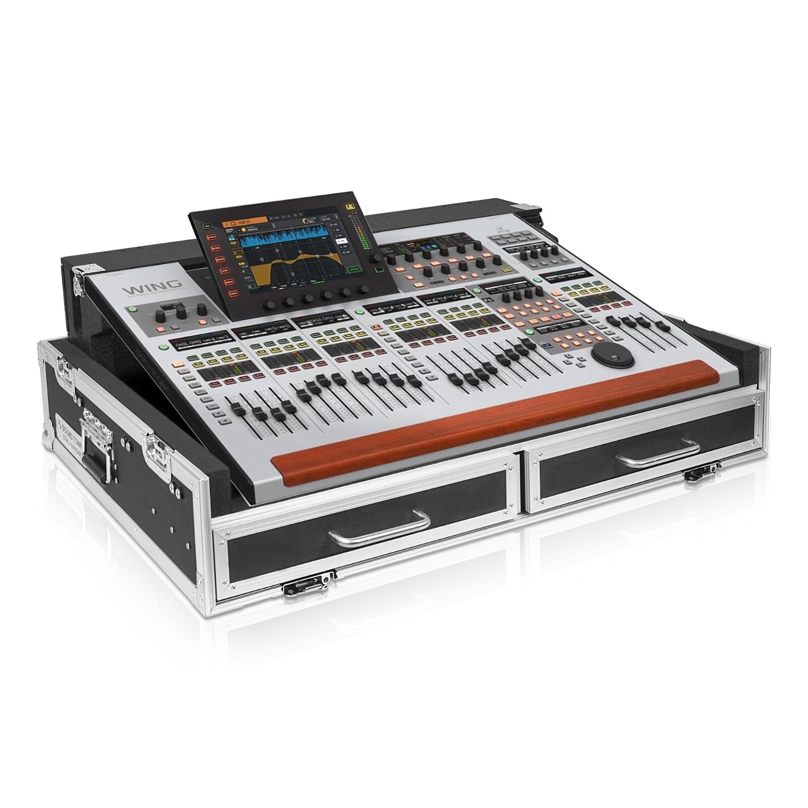 Sound Town ATA Mixer Case for WING 48 with Doghouse & 2 Drawers (STRC-WING48)