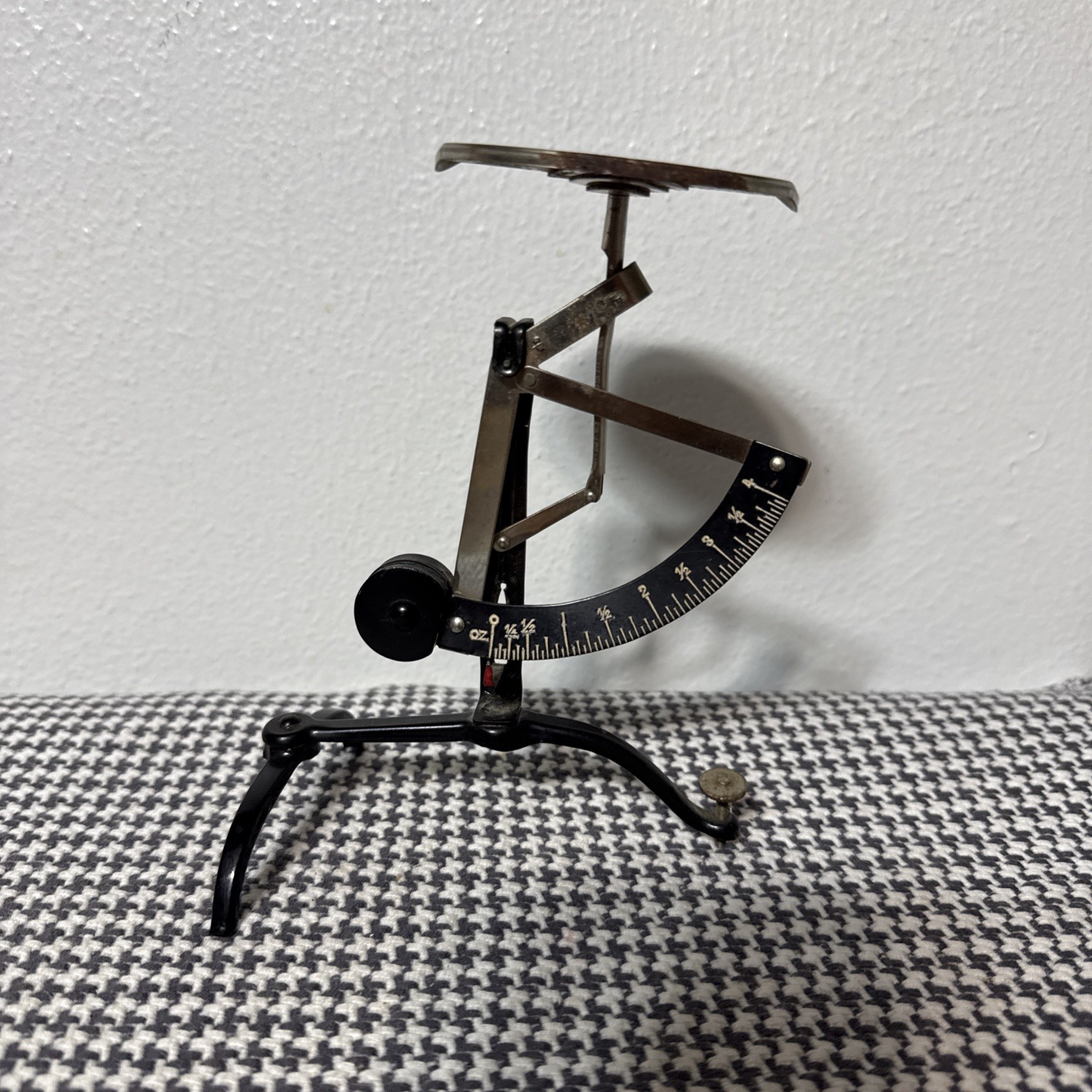 Vintage German Metal Postal Letter Scale Mini Kitchen Scale MCM Industrial