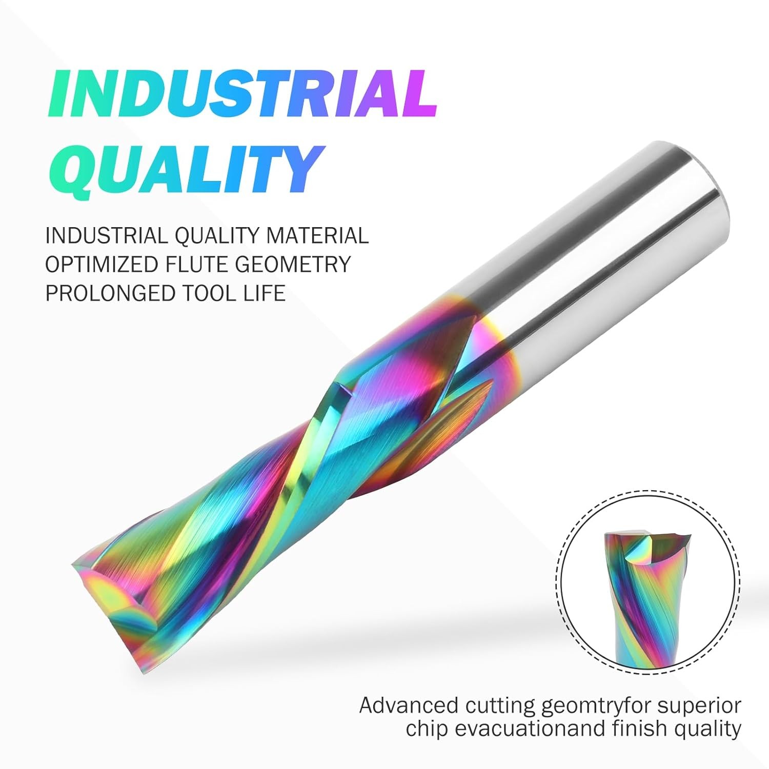 Downcut Spiral Router Bit 1/2 Inch Shank, 1/2 Cutting Diameter Solid Carbide CNC