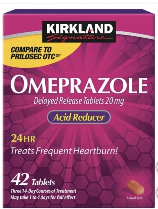 4 PCS Kirkland Omeprazole 20 mg, 42 Tablets