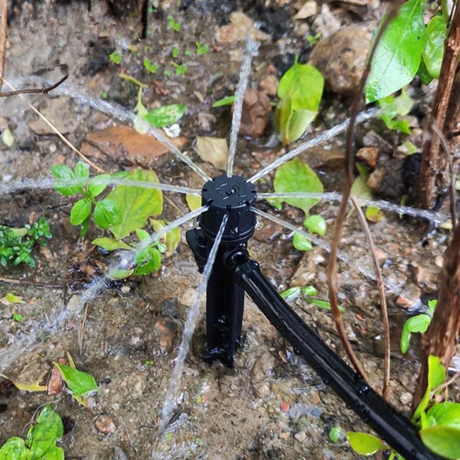 100Pcs Adjustable Water Flow Polypropylene Nozzle Stake Drip Sprinklers Garden&