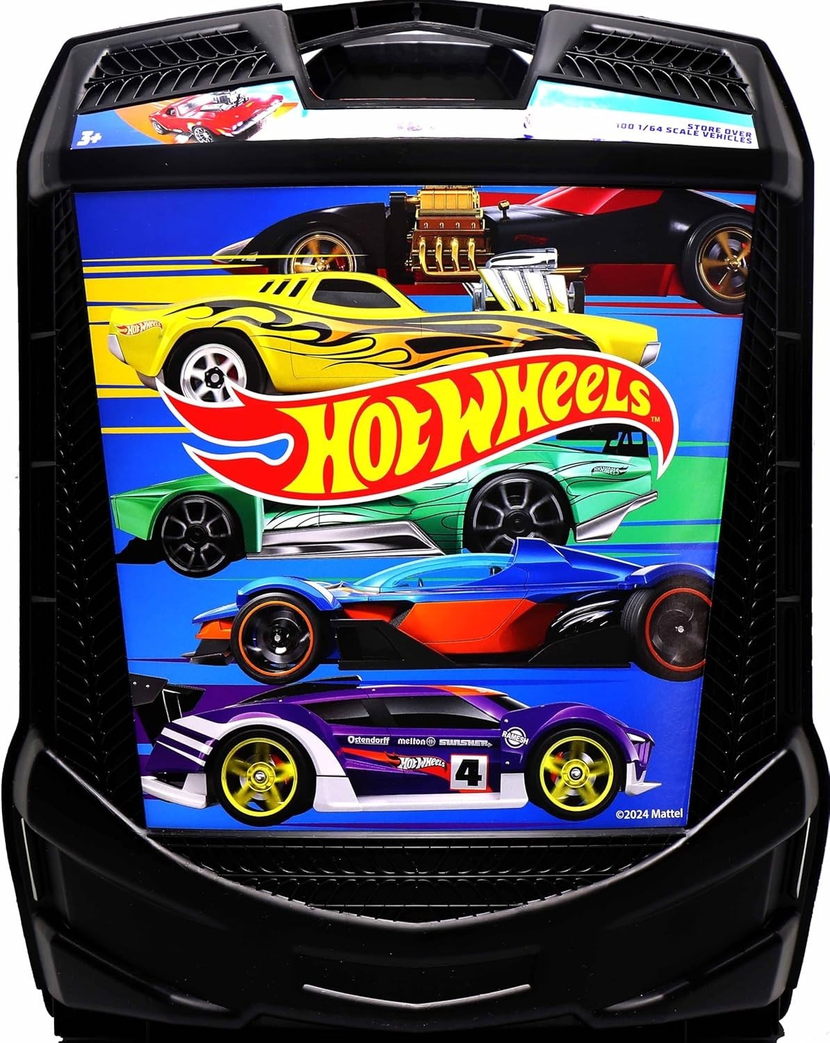 Hot Wheels 100-Car Storage Case – Large Capacity Organizer for 1:64 Die-Cast ...