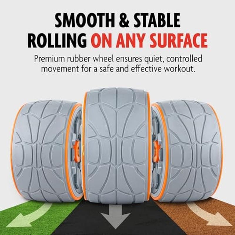 Fitness Roller Wheel with Elbow Support & 2 Knee Pads -Abdominal Trainer Roller