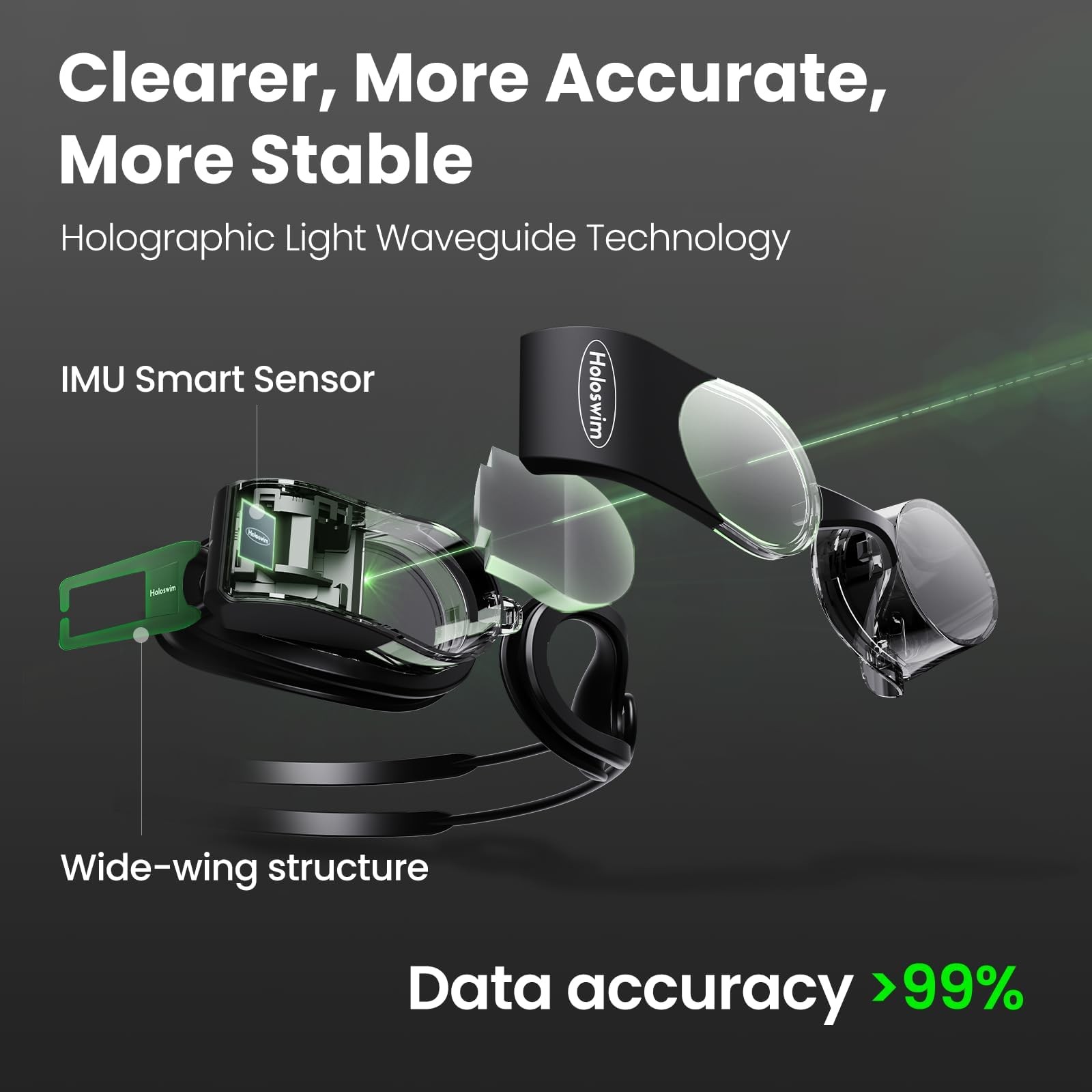 Smart Swim Goggles 2PRO, AR Real-Time Display, Data Tracking & Training Plans...