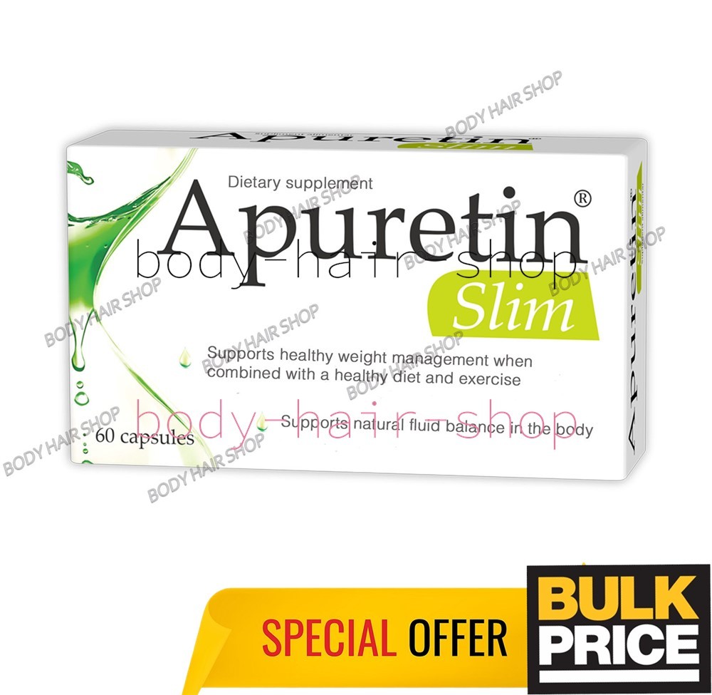 Apuretin Slim Weight Loss Food Supplement Detox Water Balance 60 Caps Exp 2028