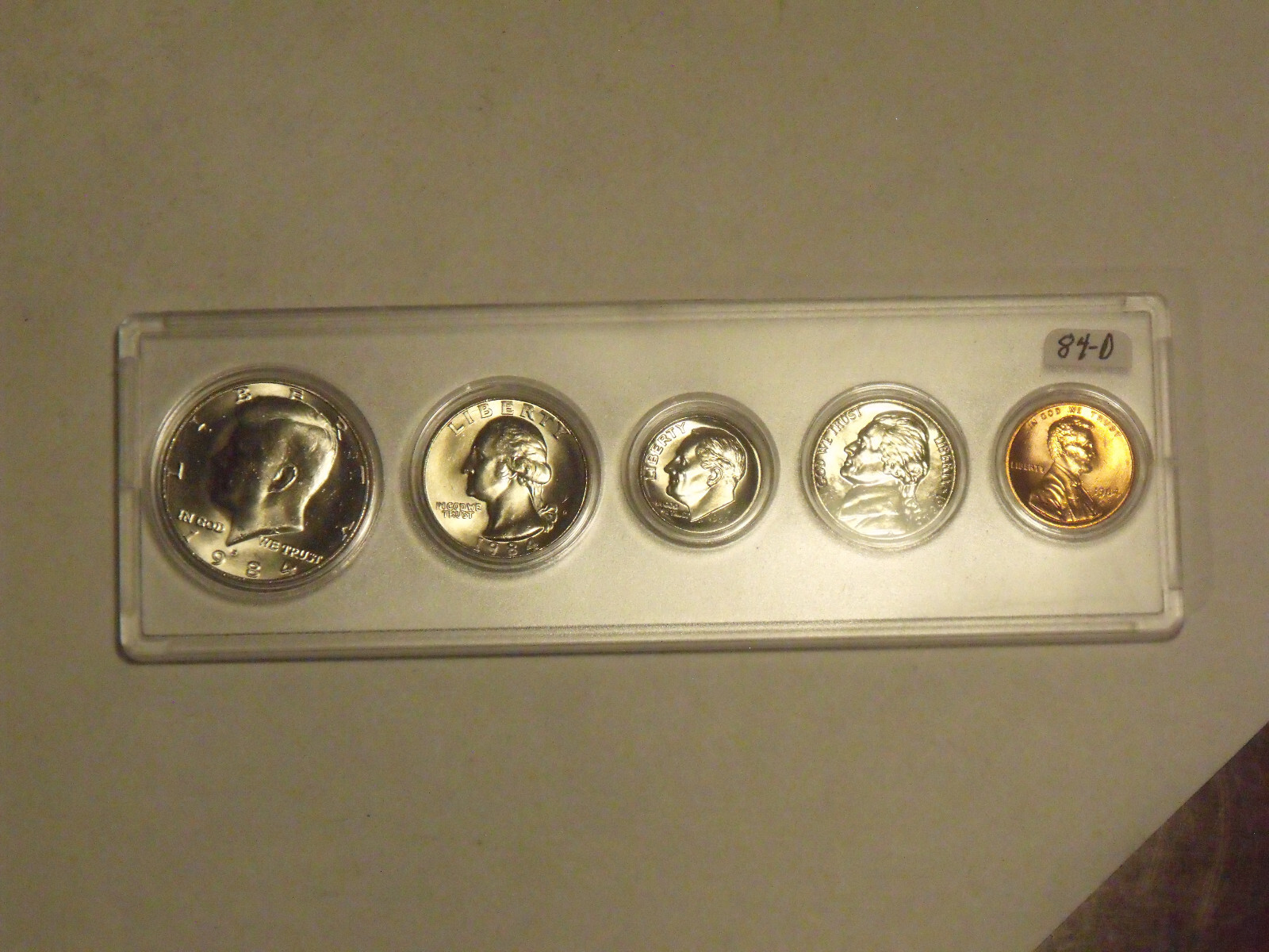 1984-D Birth Year Set (5 coin) Choice BU in hard plastic holder