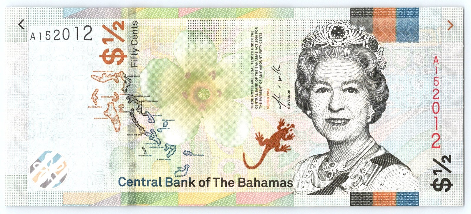 Bahamas - 1/2 Dollar (50 Cents) - 2000 - WPM# A152012