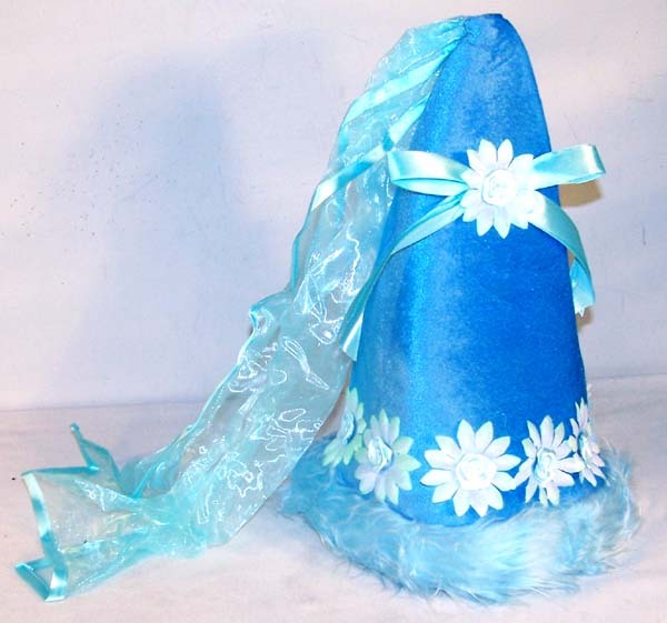 BLUE FAIRY PRINCESS HAT costume dress up girls headwear princesses hat caps NEW