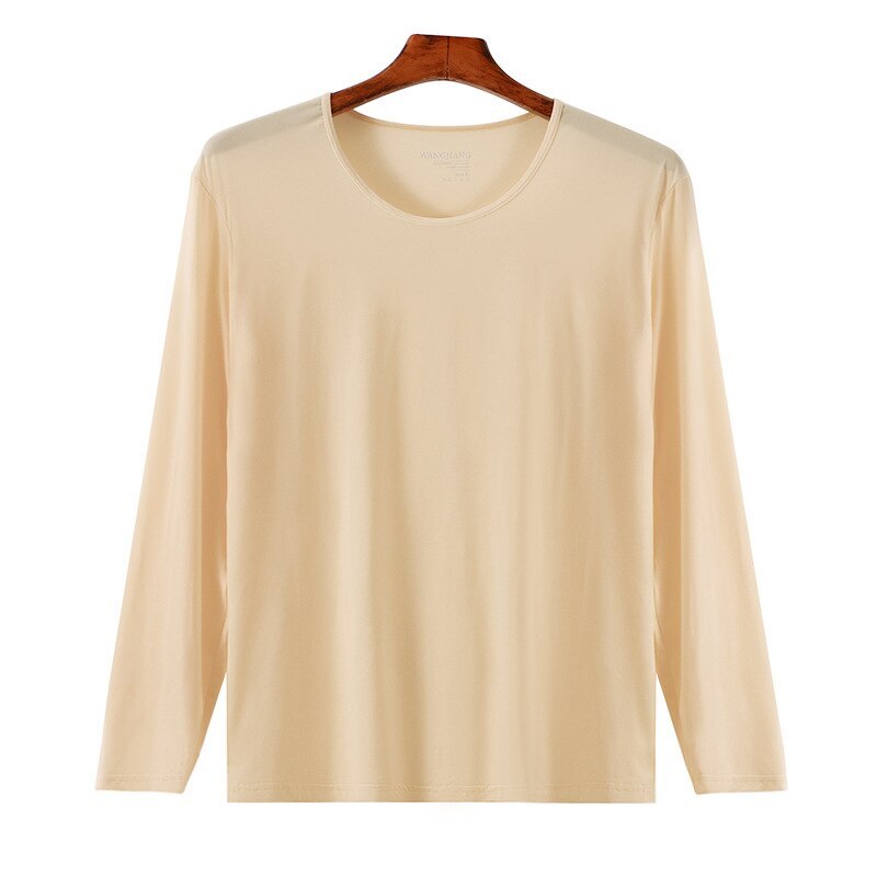 Ice Silk Underwear for Men Thin Long Johns Set Long Sleeves Tee Top Sexy Bottom