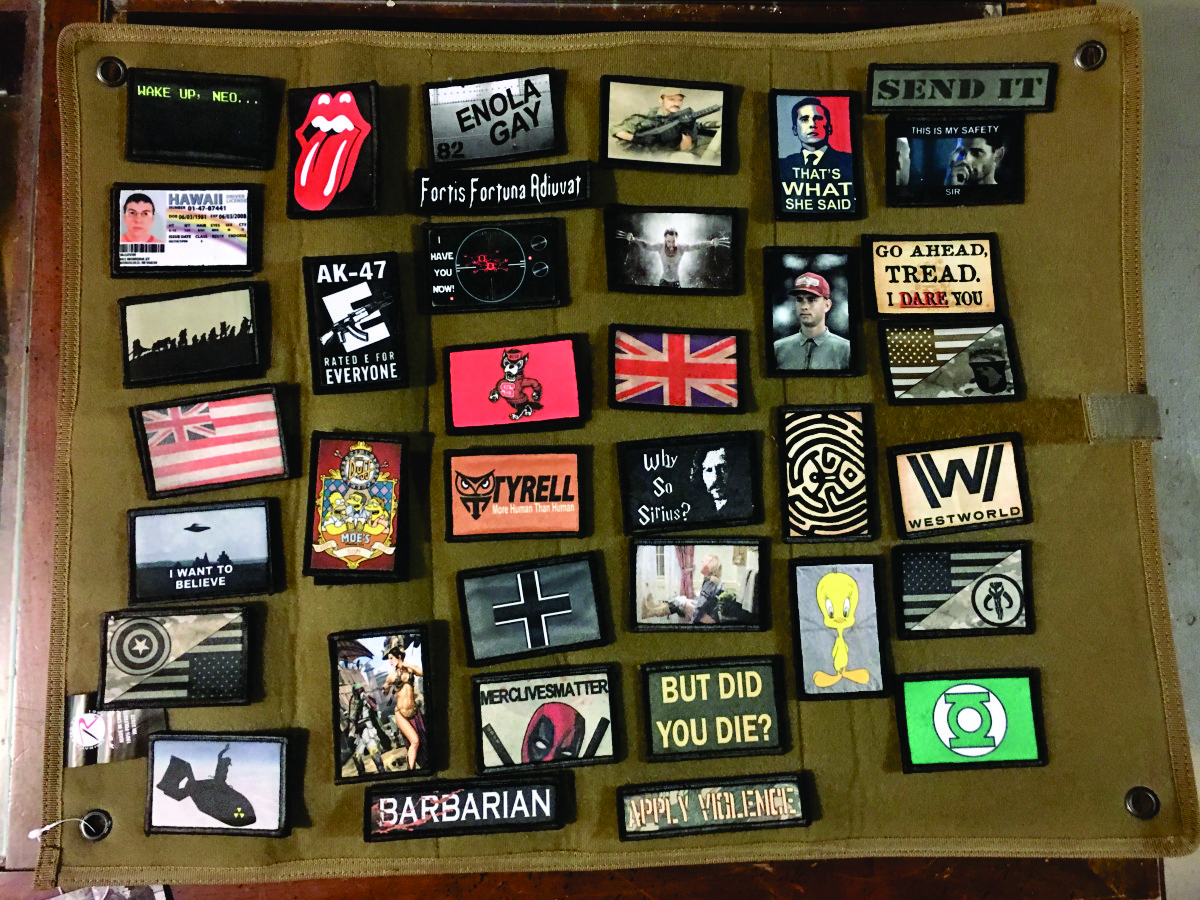 24" x 18.5" Tactical Hanging Roll-Up Morale Patch Panel +BONUS FREE MORALE PATCH