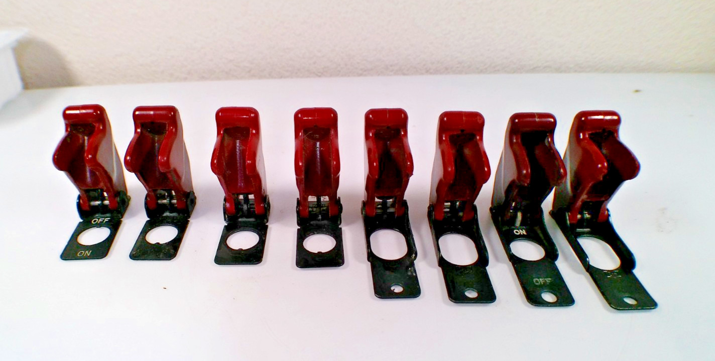 AVIONICS SWITCH GUARDS, CUTLER-HAMMER, USA MADE, SET OF 8