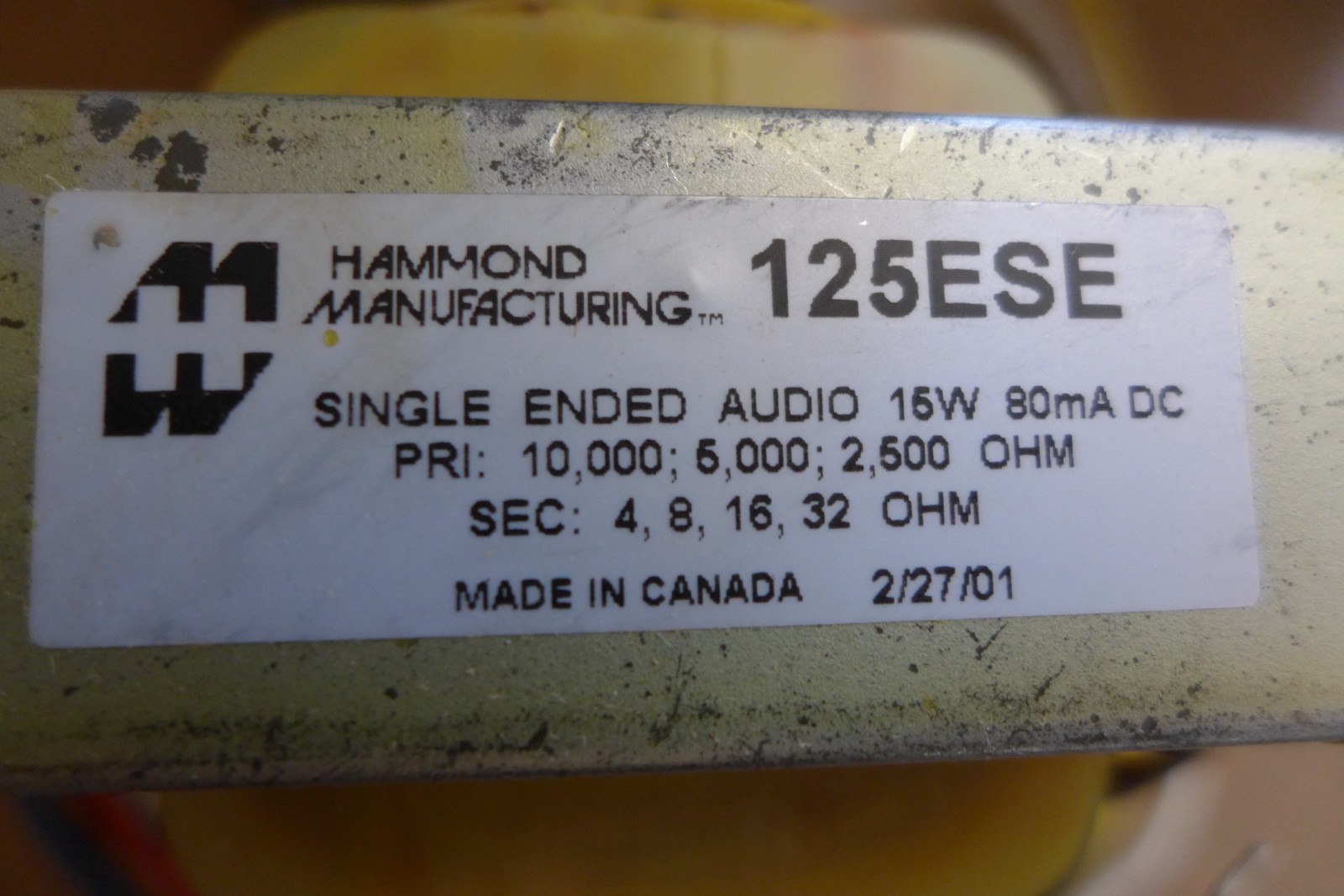 Hammond 125ESE Single Ended output transformer (Pair)