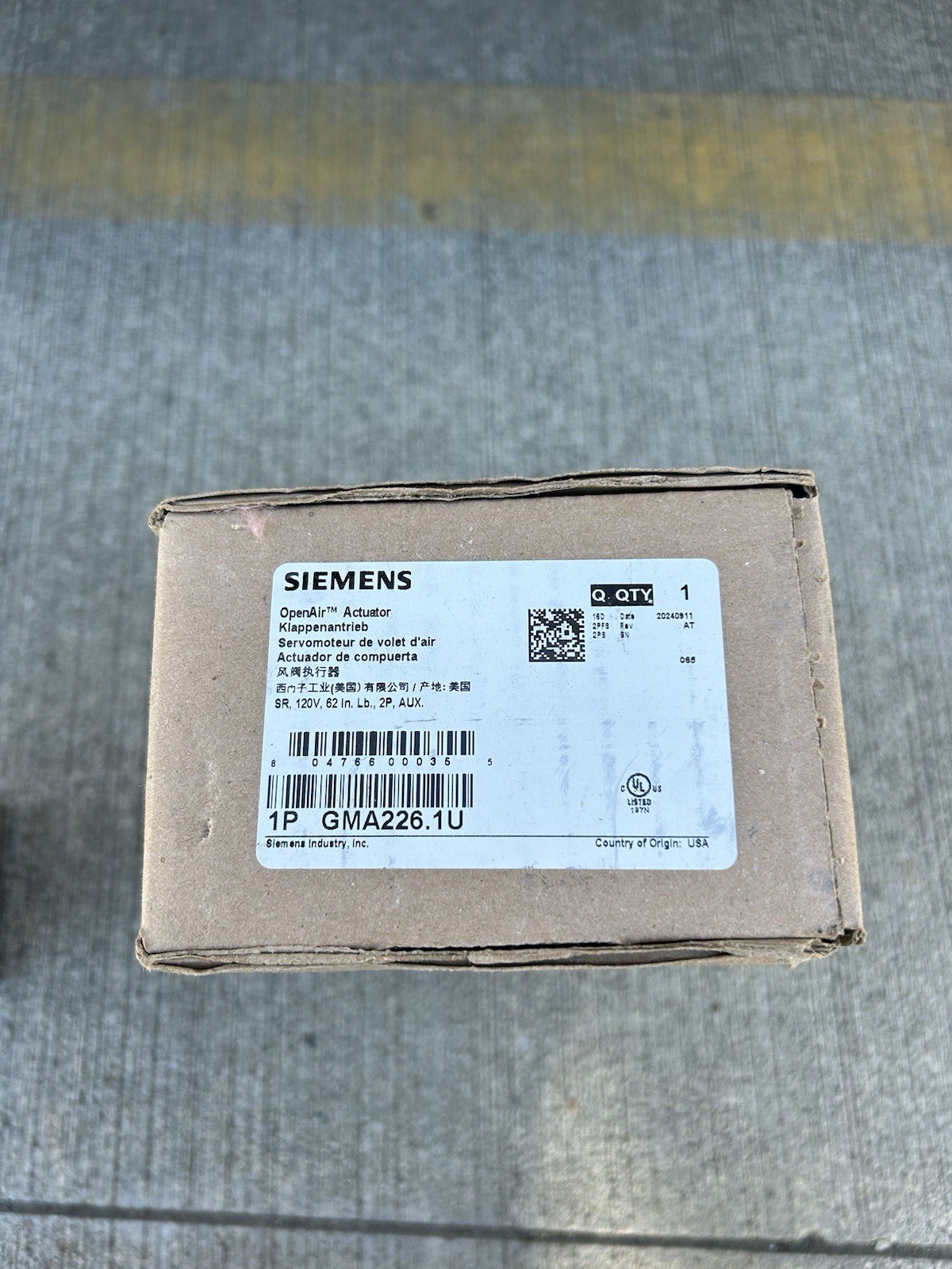 Siemens GMA226.1U Damper Direct Electric Actuator Valve 2 Position 120V NEW