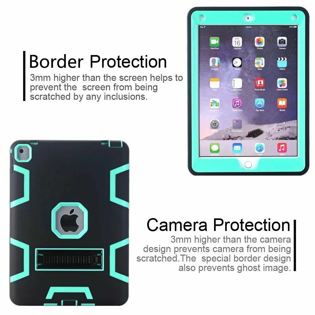 For iPad 6th/5th Gen Case 9.7" Shockproof Heavy Duty Cover + Screen Protector