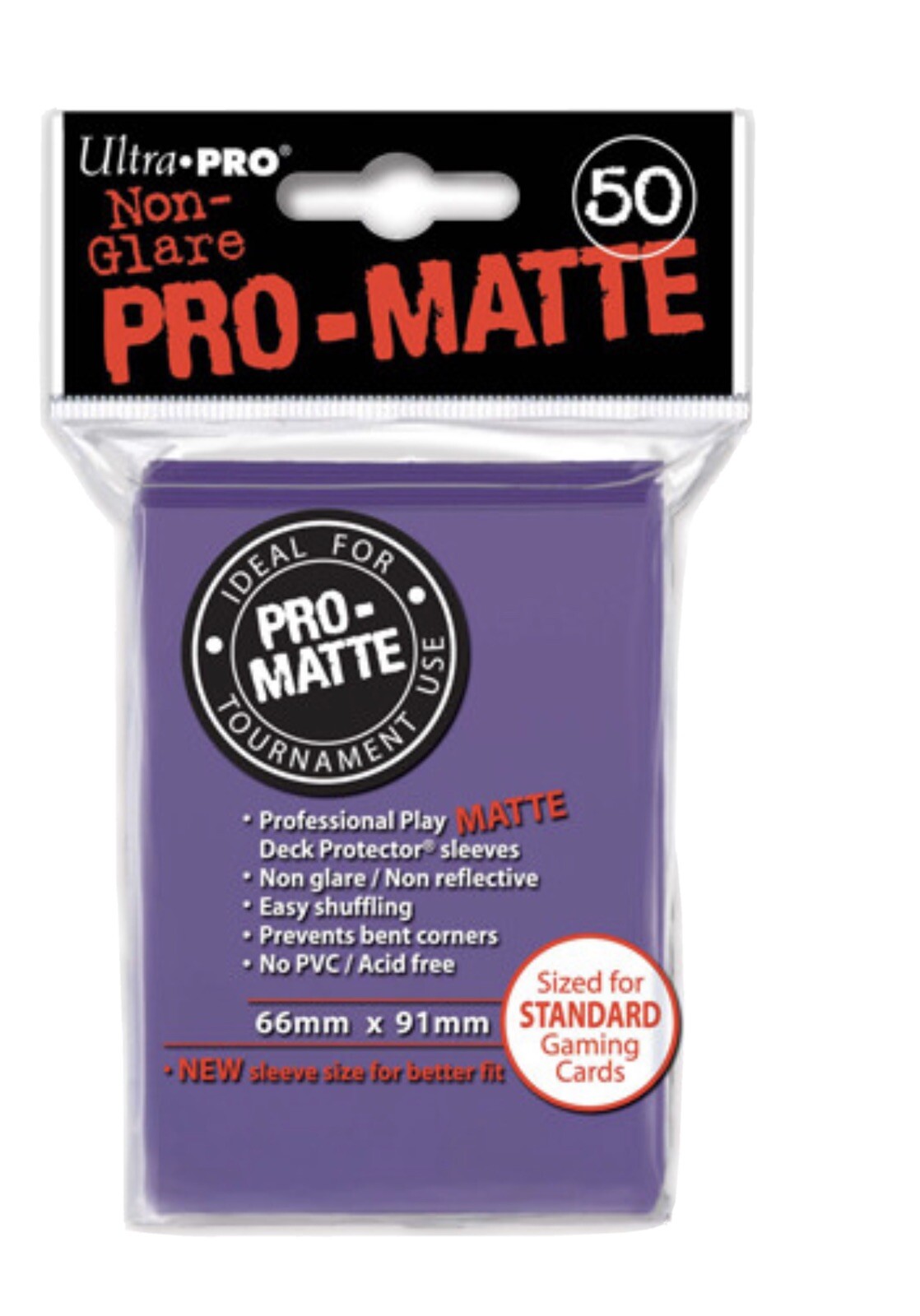 ULTRA PRO 50 PRO MATTE-STANDARD DECK PROTECTOR SLEEVES PURPLE FOR MAGIC