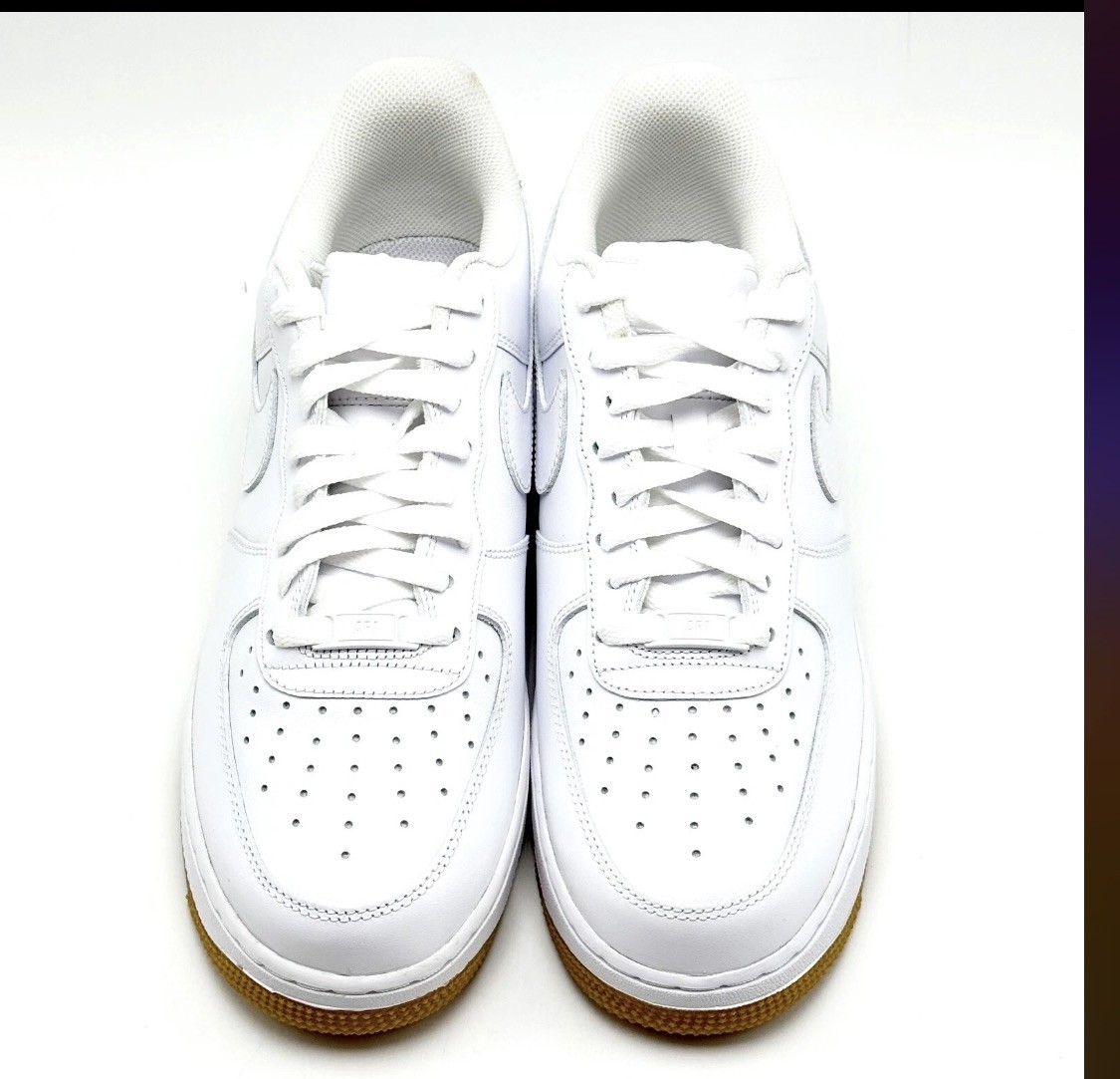 *NEW* MEN Nike Air Force 1 '07 Low White / Gum Light Brown (DJ2739 100) 👍