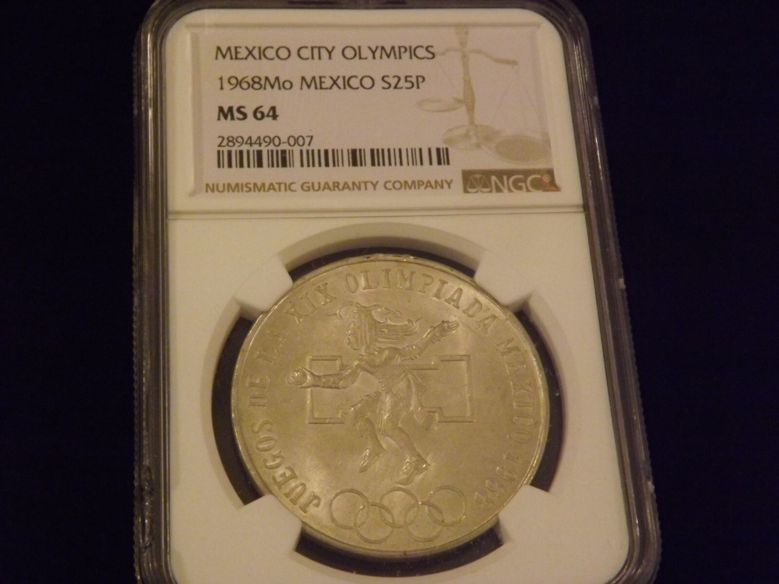 1968  25 P       OLYMPICS         Mexico        NGC  MS 64