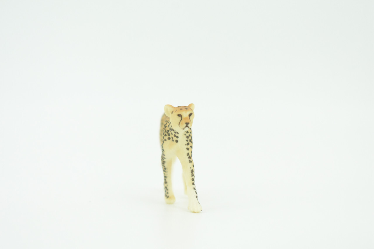 Cheetah Toy, Hand Painted Rubber Cheetah, Realistic Cat Model, Gift 3 " SF28 B45
