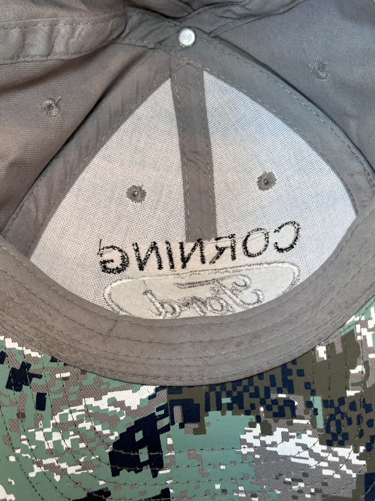 HOP CAPS Ball Cap Digi Camo Adjustable Strap Embroidered FORD Corning CA