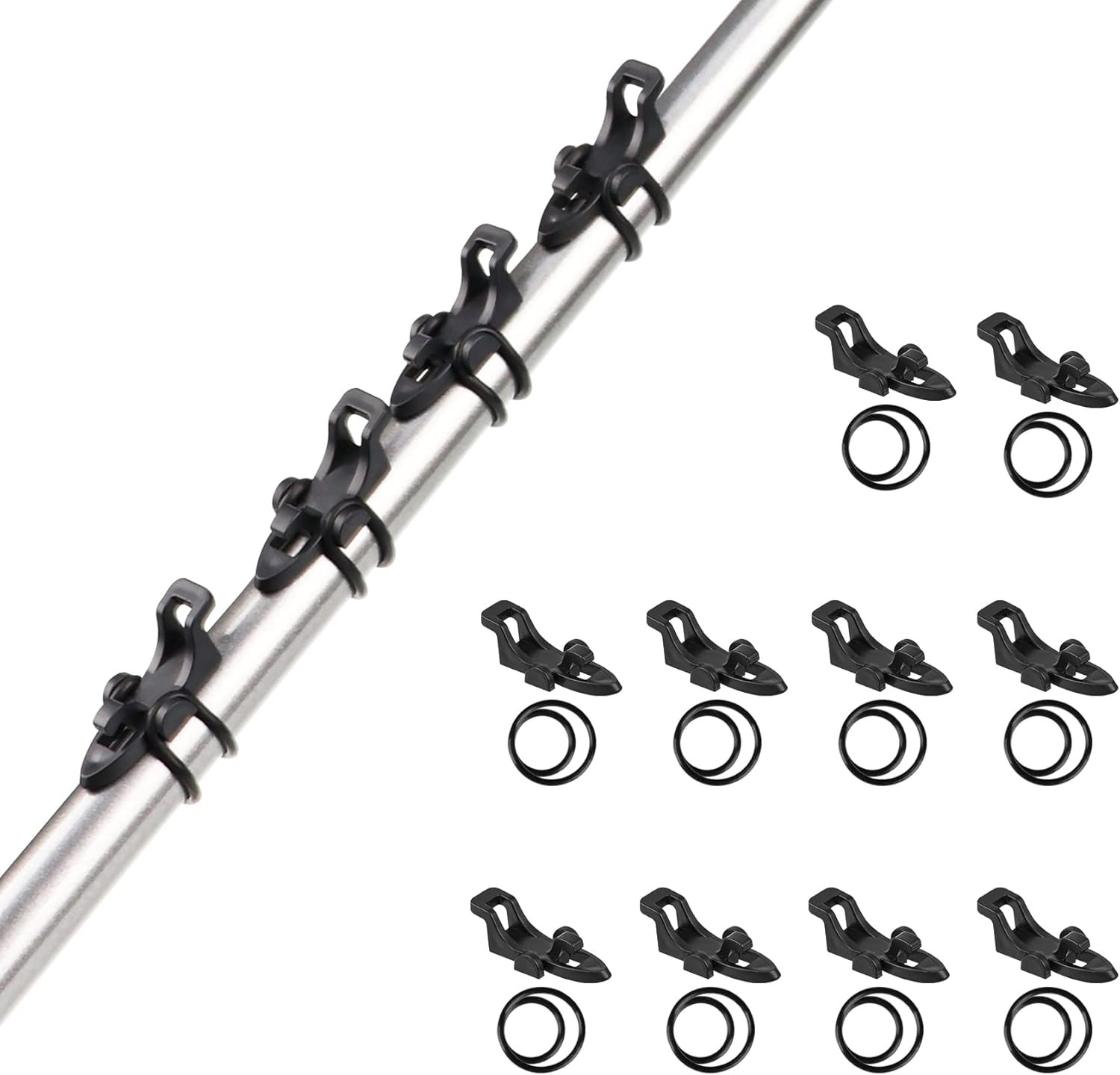 Hook Keeper For Fishing Rod HK1S Fishing Bait Holder With 2 Sizes Rubber Rings