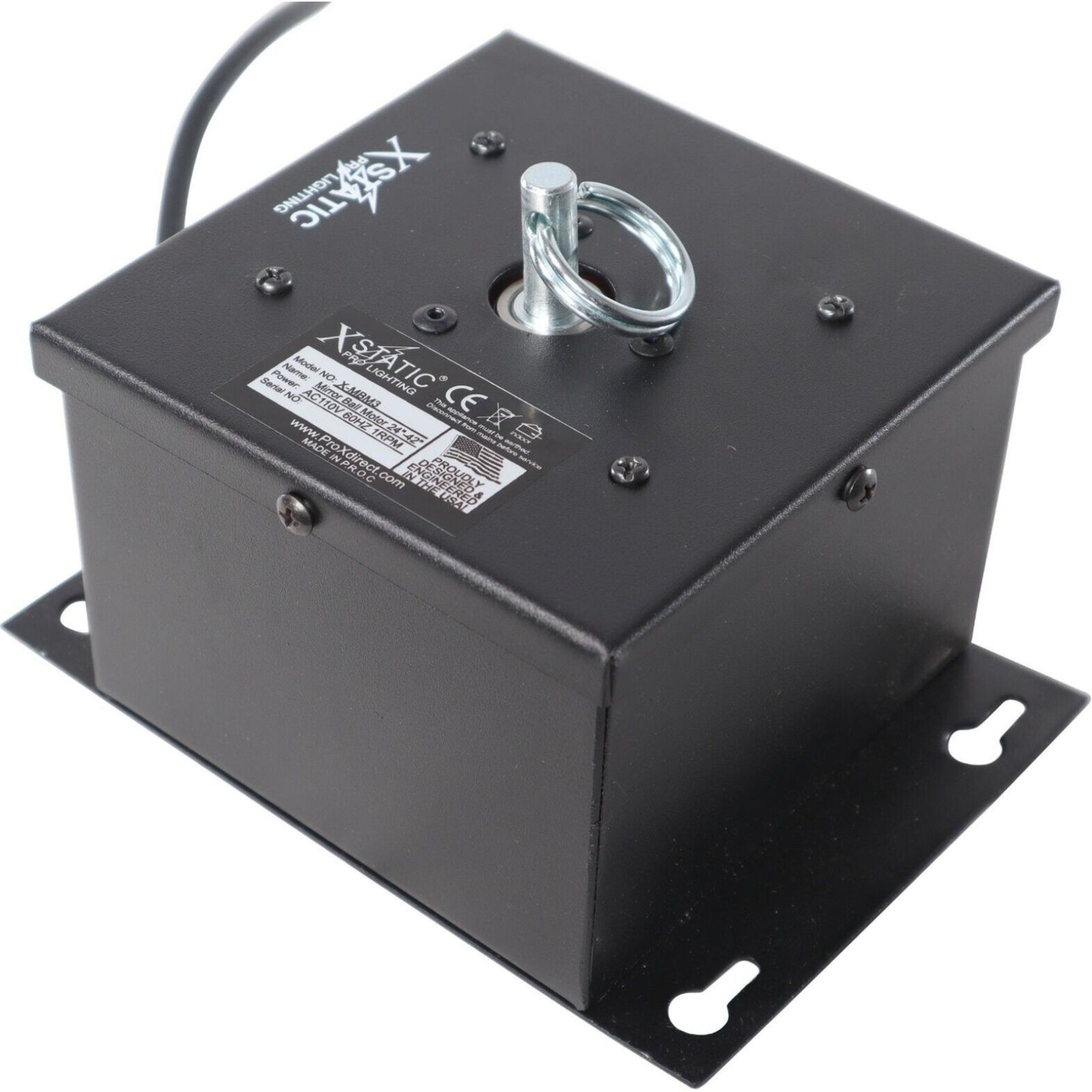 ProX X-MBM3 1 RPM Mirror Ball Mounting Motor Supports Up to 30-48" Disco Balls