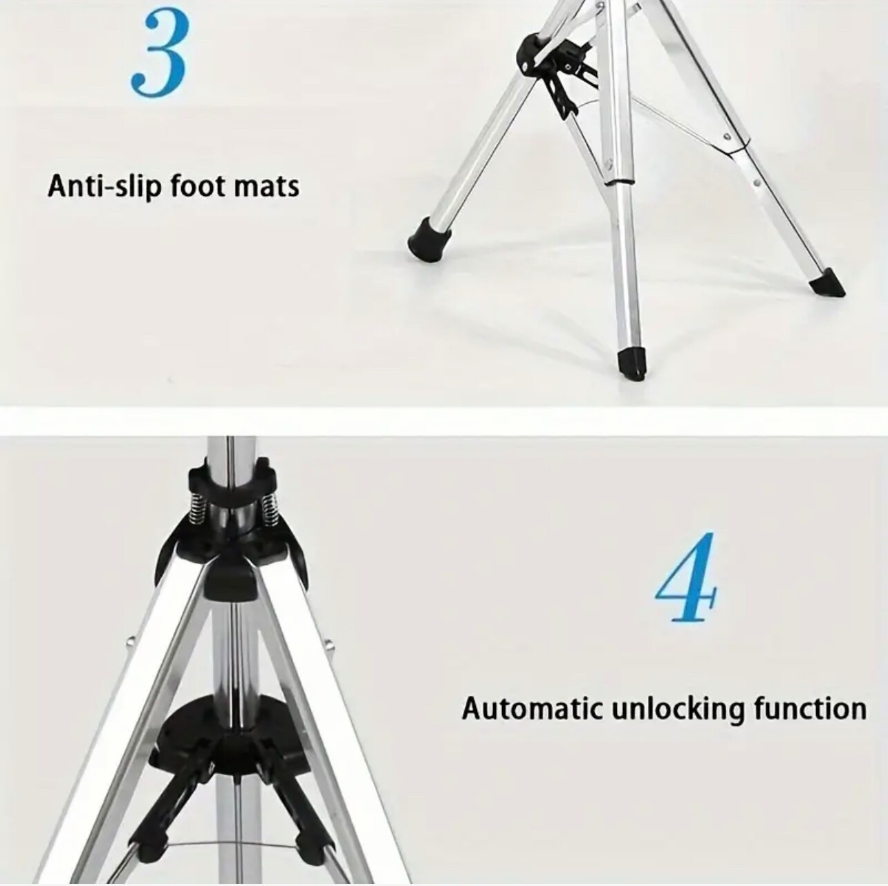 Portable Adjustable Folding Cane Seat Combo - Sturdy 3-Legged Support,Adjustment