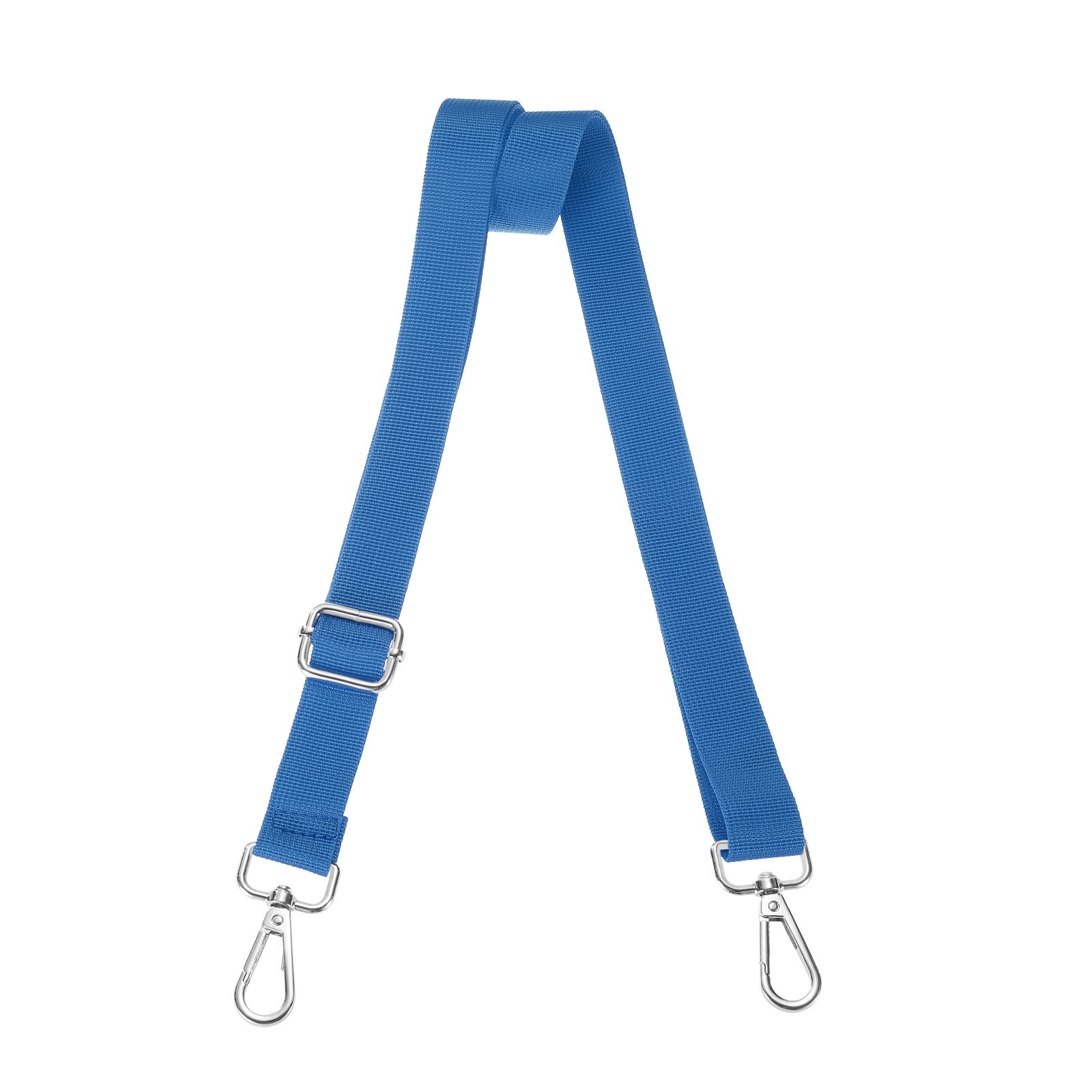 Shoulder Strap 2.5cm Wide Crossbody Strap Blue Silver Buckle