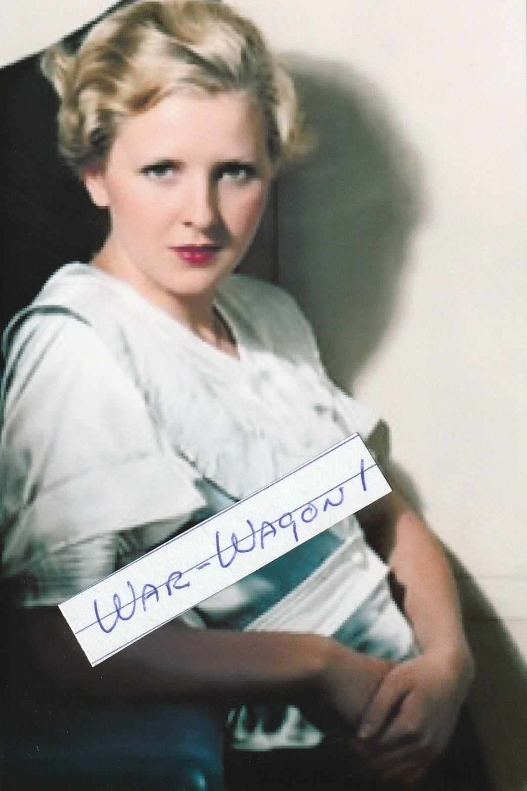 German WW II Photo   -   Eva Braun - Color