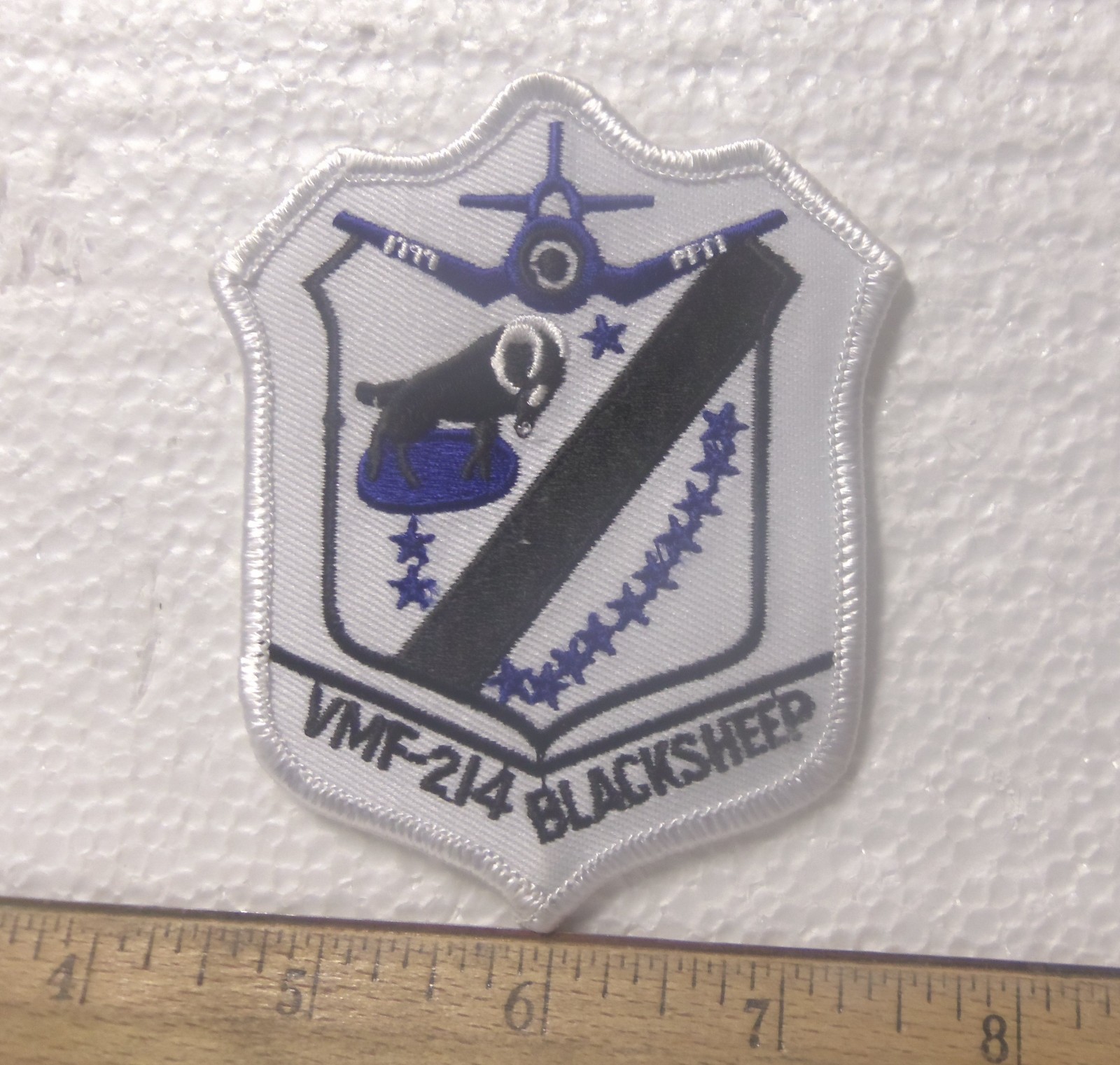 US Marine Corps VMF-214 Black Sheep Squadron Embroidered Patch