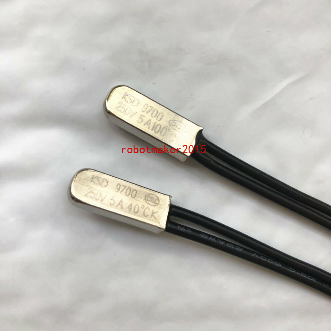 5Pcs KSD9700 Temperature Switch Metal Thermostat Thermal Protector NO/NC 5A 250V