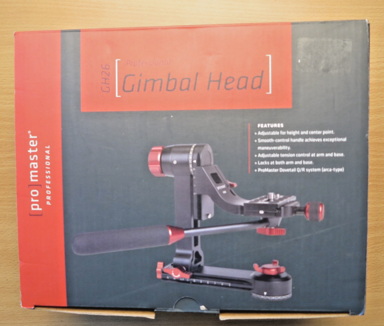 Promaster GH26 Professional Gimbal Head Dovetail mount  Rotating base #9278