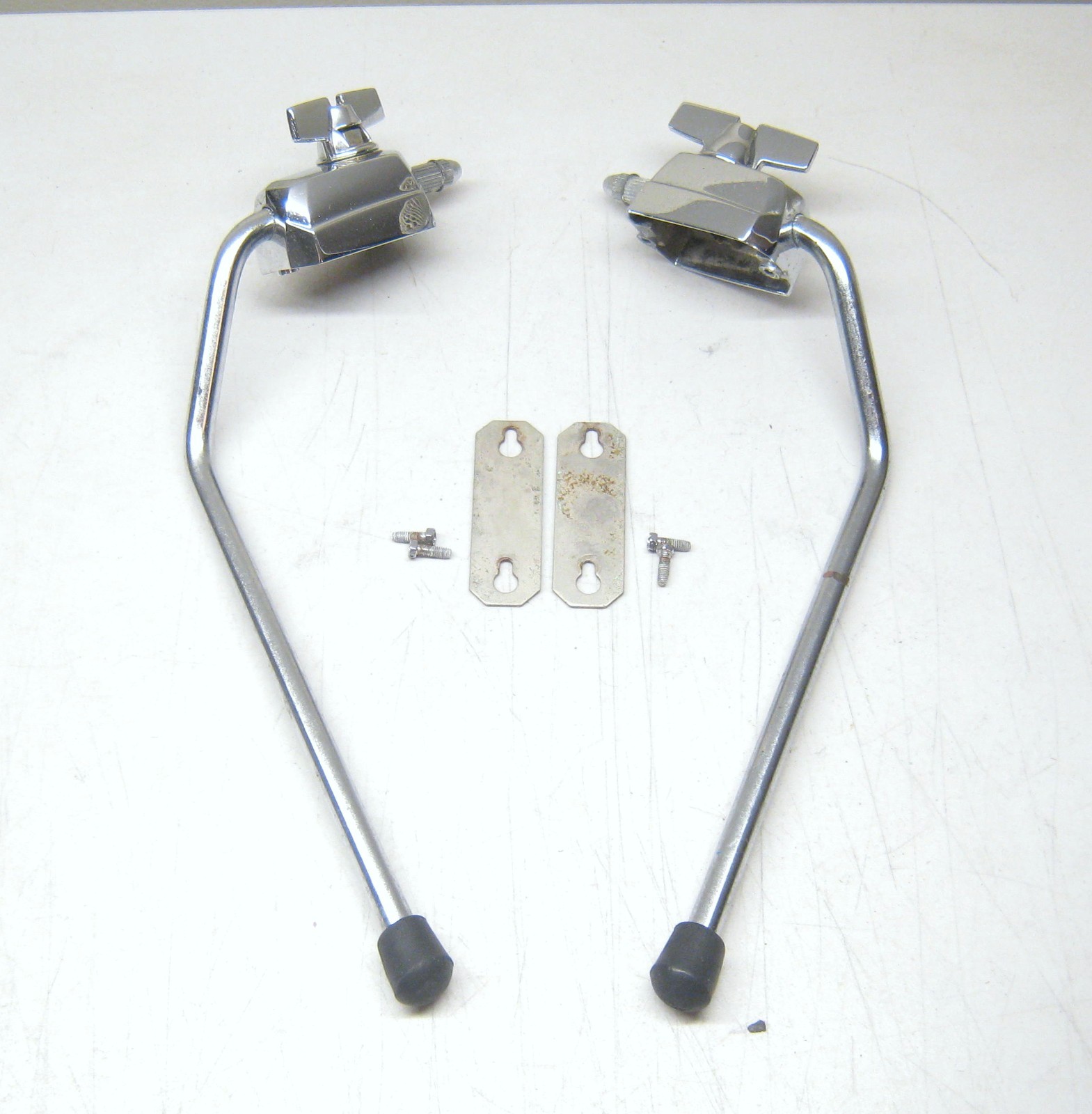 Vintage Premier Bass Drum Spurs Legs and Mounts England  Lot 82-492
