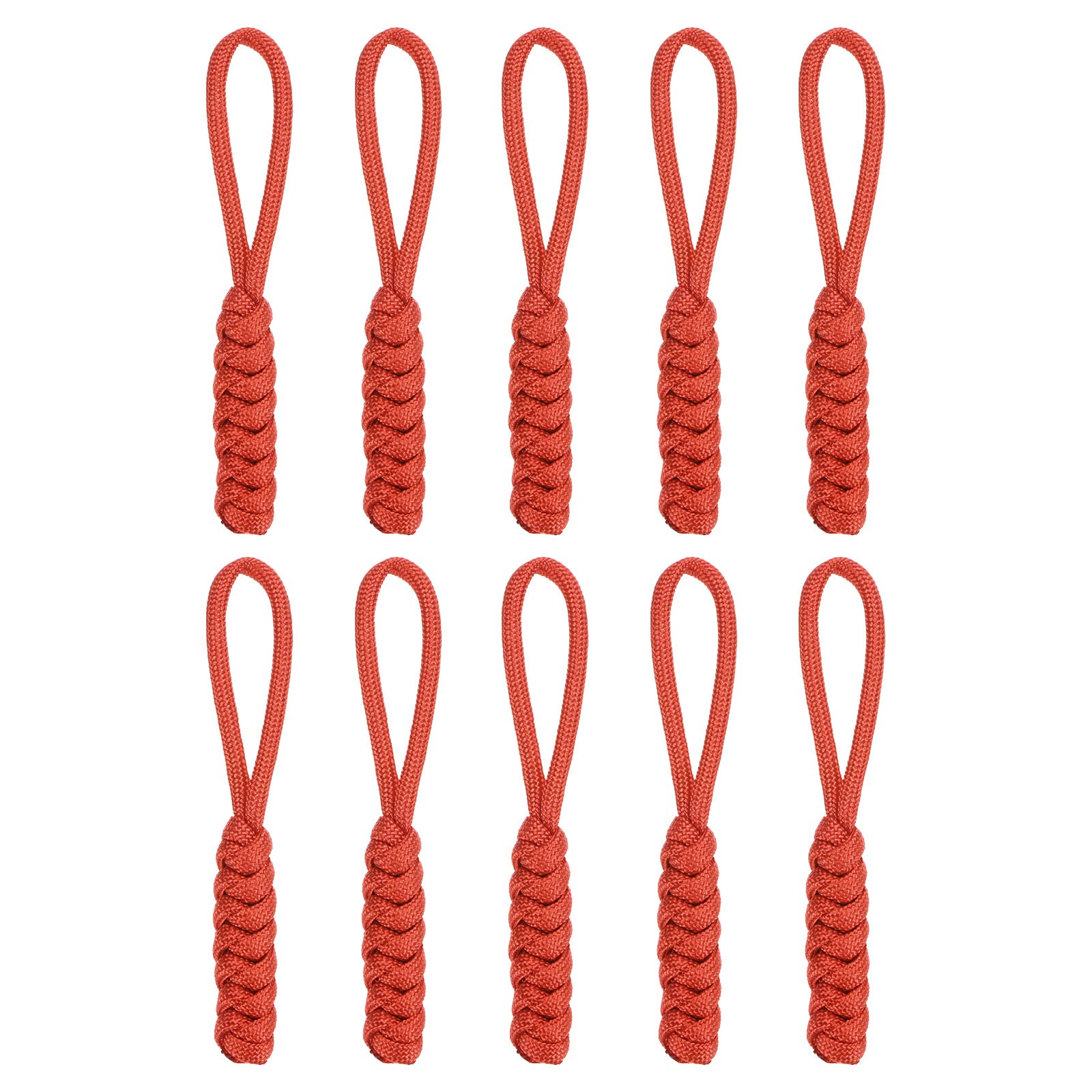Zipper Pull Replacement [10PCS] - Paracord Pull Tab Extender -[Red]