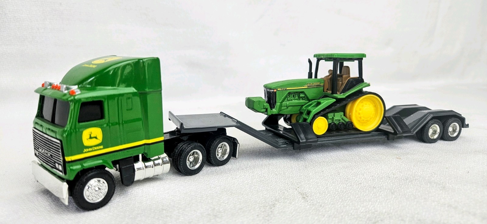 Ertl John Deere Mack Semi Truck Hauler 8310T  Tractor Cab Over 1/64 Lowboy Rare