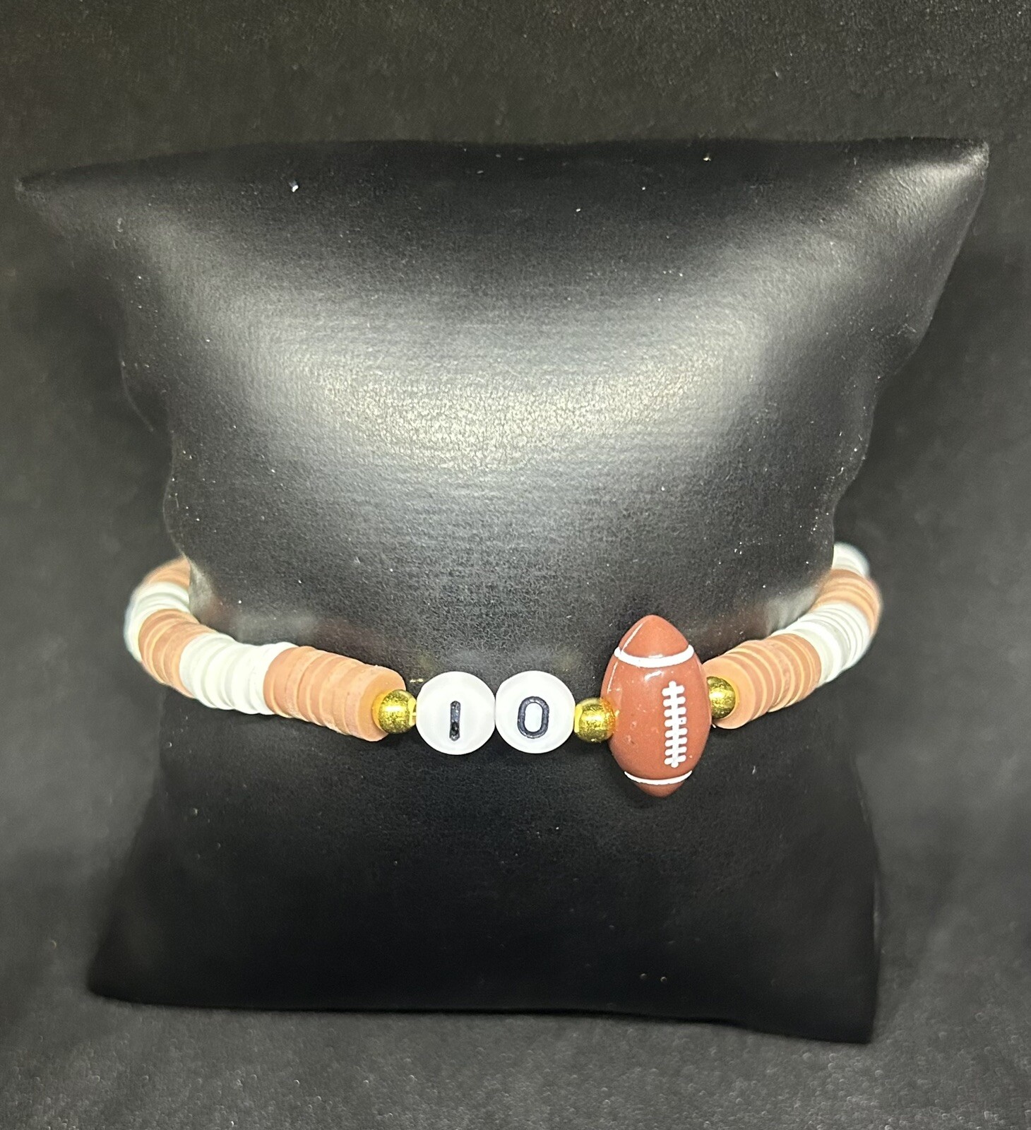 Football (Sport & Number) Heishi Bracelet