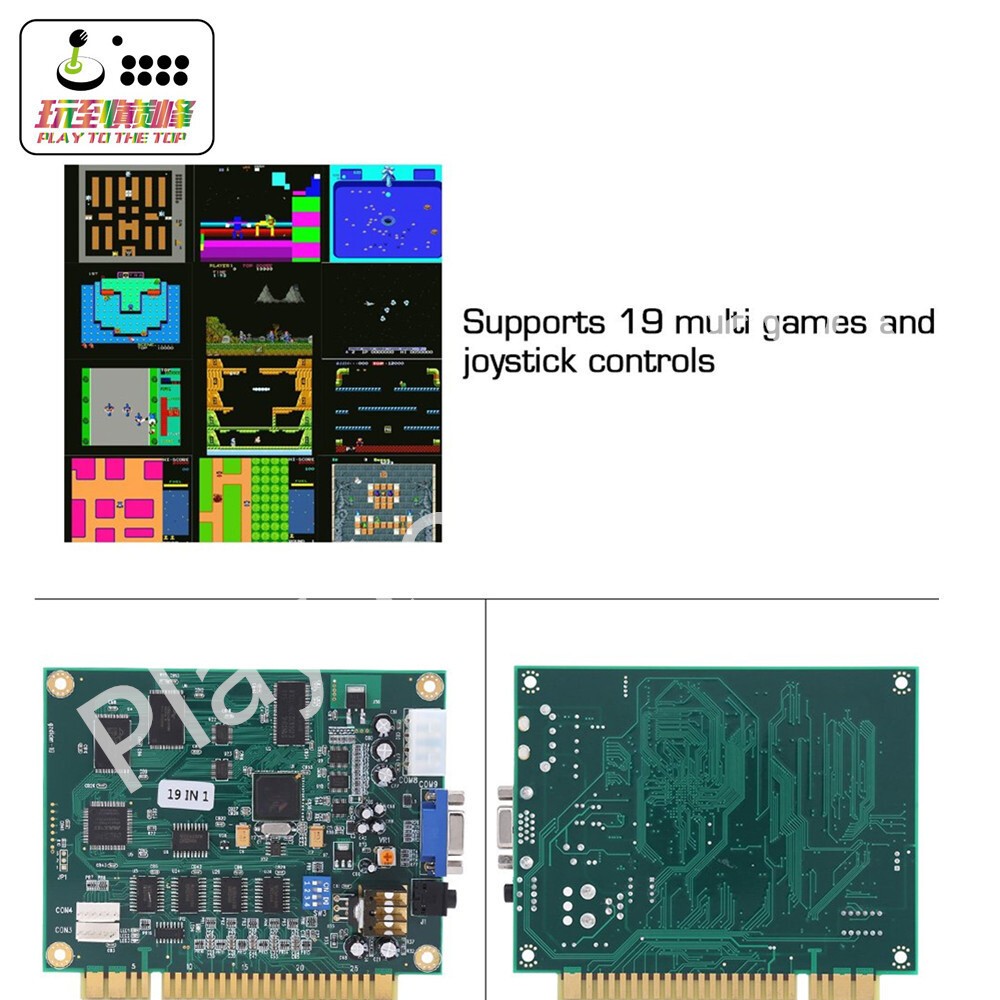 19 in 1 Horizontal Multicade Arcade Multigame Board FOR JAMMA Video Game PCB