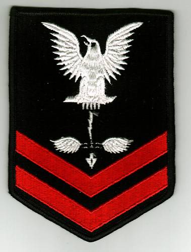 USN RATING BADGE AX2 AVIATION ANTISUBMARINE WARFARE TEC