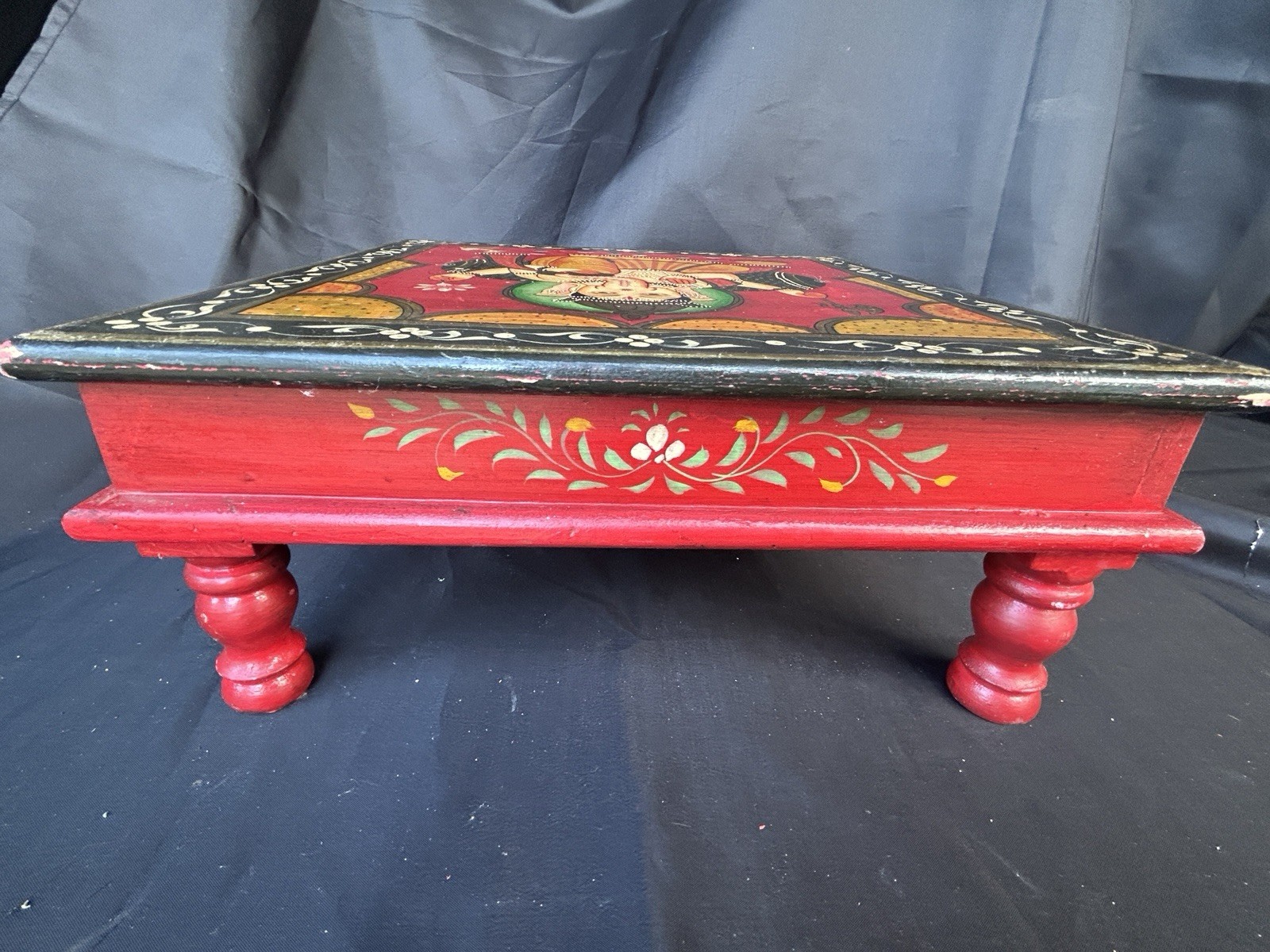 Gorgeous Painted Ganesha Foot Stool/Ottoman Table