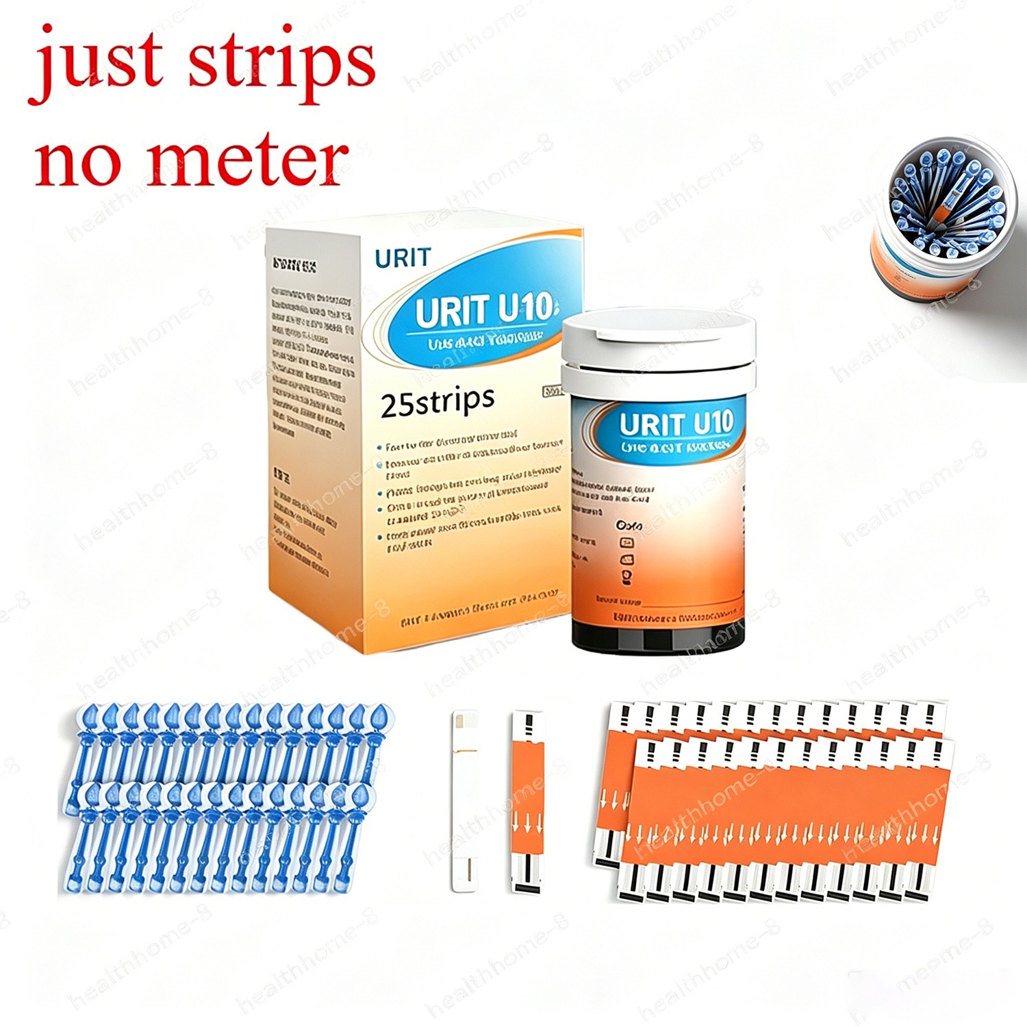 URIT-10 Uric Acid - Uric Tester 25pcs Test Strips 25 Second Fast Result gfT