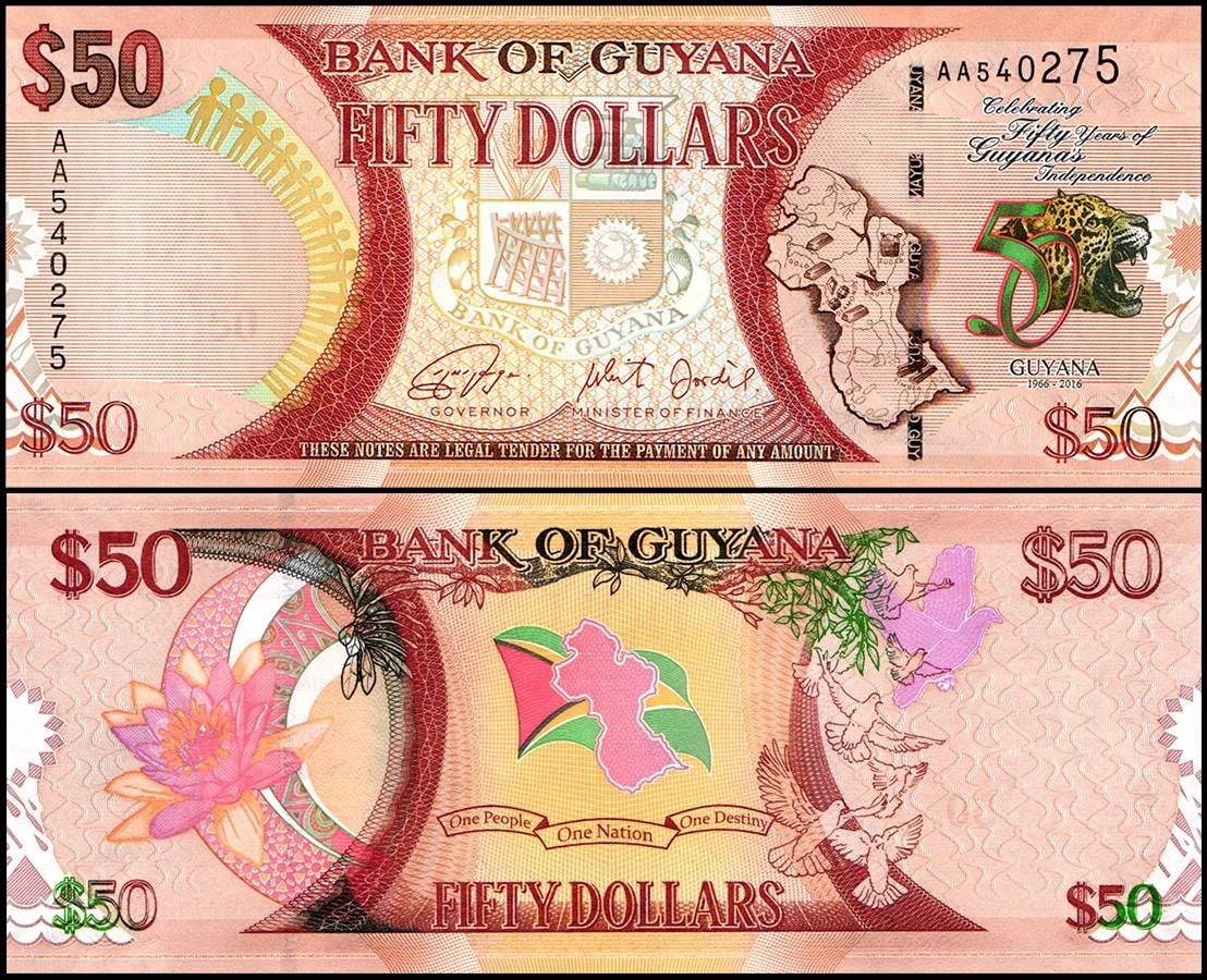 Guyana 50 Dollars, 2016, P-41, UNC, Commemorative