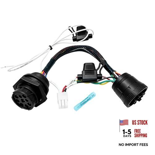 J1939 Y-Splitter Cable Black Flame-Retardant Jacket with Threaded Nut