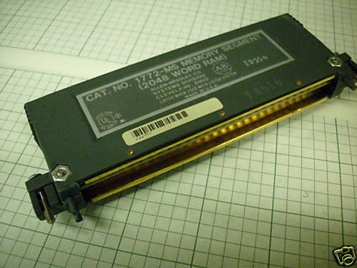 ALLEN BRADLEY 1772-MS MEMORY SEGMENT MODULE (2048 WORD RAM) USED CONDITION