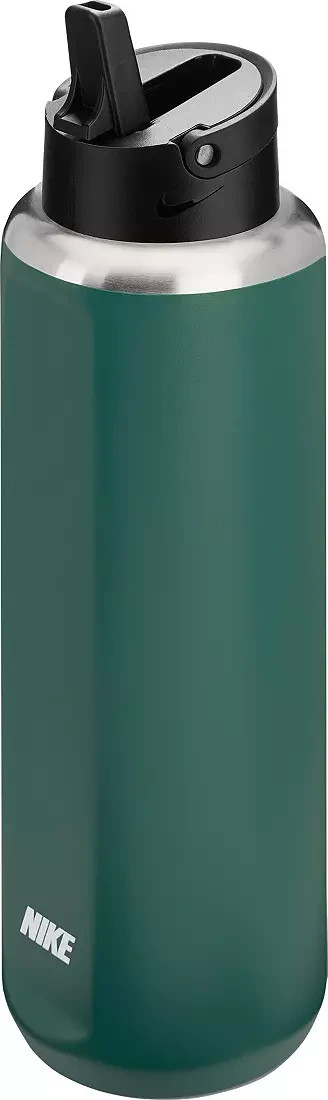 Nike SS Recharge Straw Water Bottle Cold Insulation 32oz Green BPA FREE New