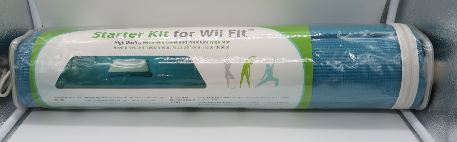 2-in-1 Fitness Kit for Nintendo Wii Fit Green New Sealed Zipper Bag