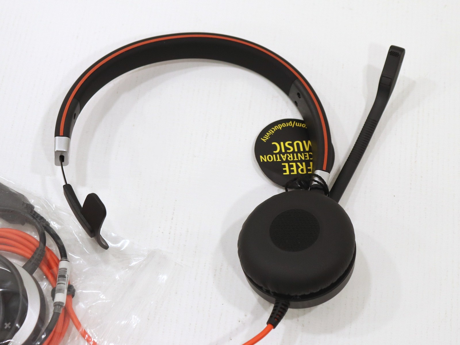 Jabra ENC010 USB Single Ear Headset Black/Red