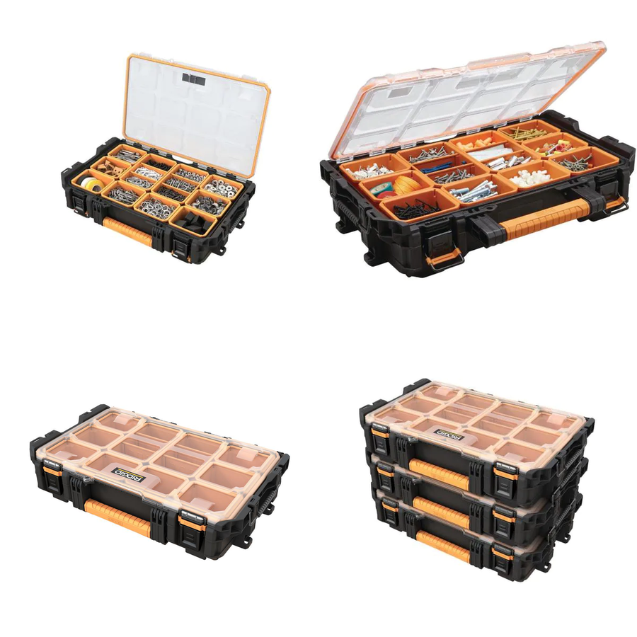 10-Compartment Small Parts Organizer RIDGID Pro System Gear