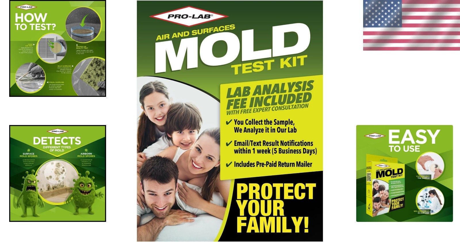 Easy Mold Kit: 3 Tests Incl. Lab Fee & Expert Advice | Pro Results
